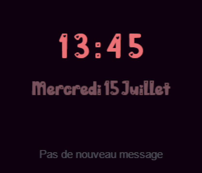 Écran au repos